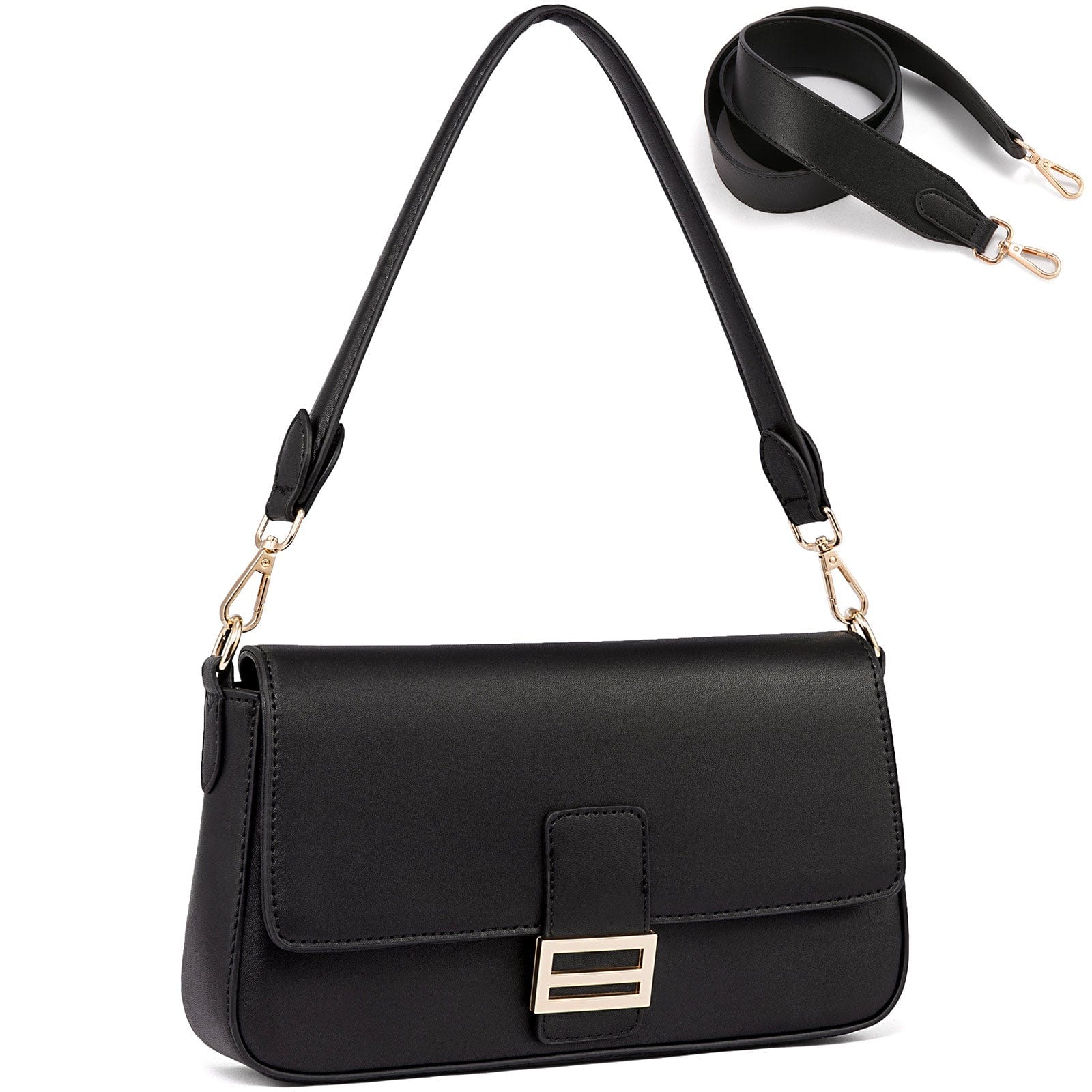 black LOVEVOOK 2022 wholesale custom Small Purses 2 straps Crossbody classic mini handbags fashion shoulder purse women underarm bags