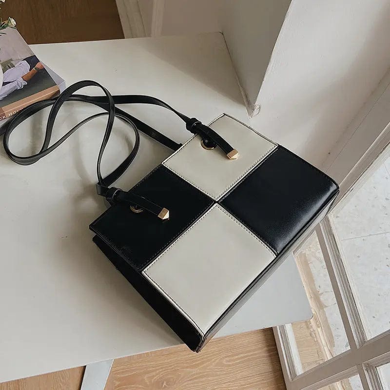 black M316 Ladies Bag Realer Women PU Leather Handbags Designer 2022 Fashion Patchwork Female Shoulder Bags