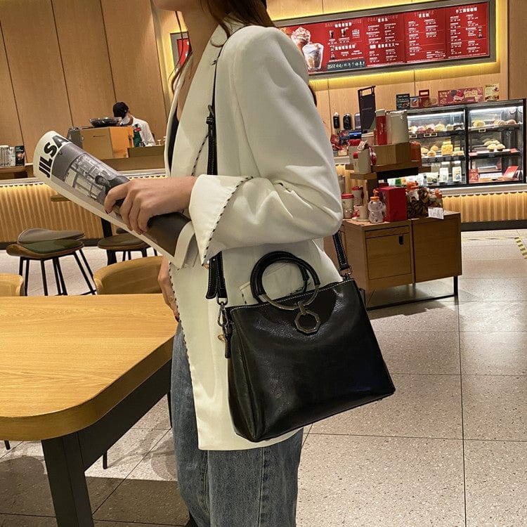 black new fashion wholesale genuine leather handbags office chains 2022 women hand bags high quality business designer luxury handbag