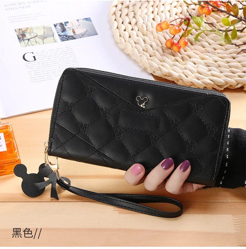 Black New Purse Embroidery Ladies Wallet Coin Purse Large Capacity Zipper Luxury Wallets For Ladies