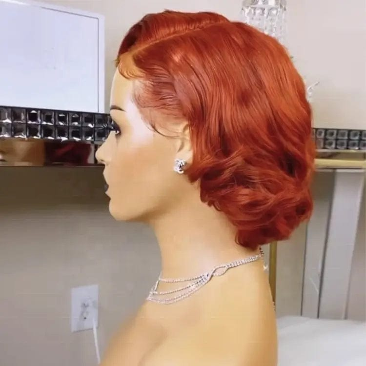 Bleached Knots Cuticle Aligned Ginger Color Short Bob