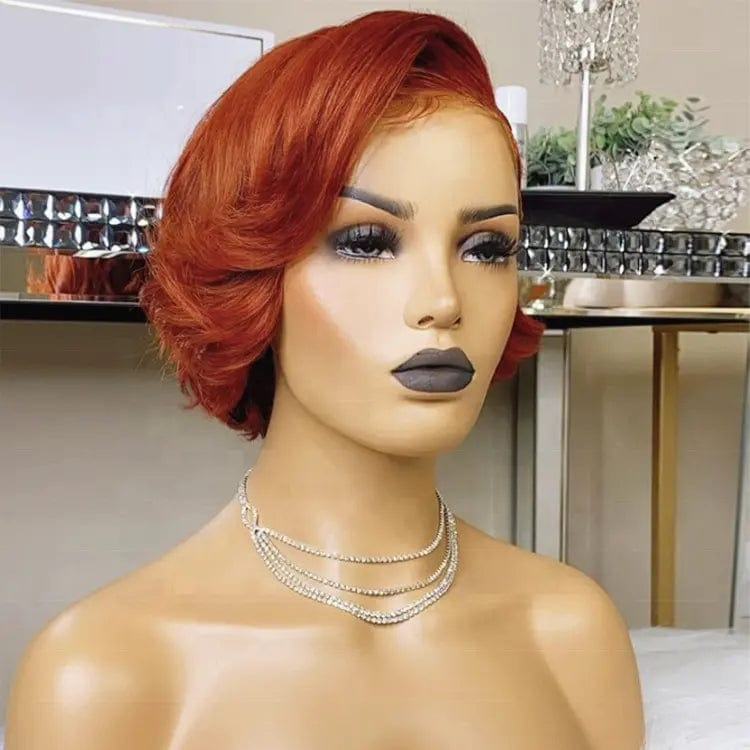 Bleached Knots Cuticle Aligned Ginger Color Short Bob