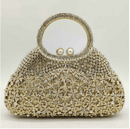 Bling Stone Crystal Clutch Bags for Women Formal Party Diamond Luxury Minaudiere Evening Clutch Purse Top-Handle Handbasgs