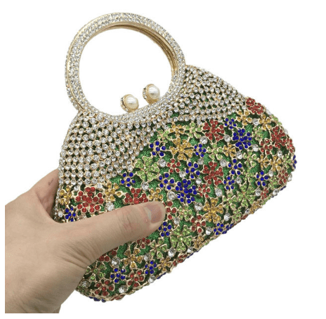 Bling Stone Crystal Clutch Bags for Women Formal Party Diamond Luxury Minaudiere Evening Clutch Purse Top-Handle Handbasgs