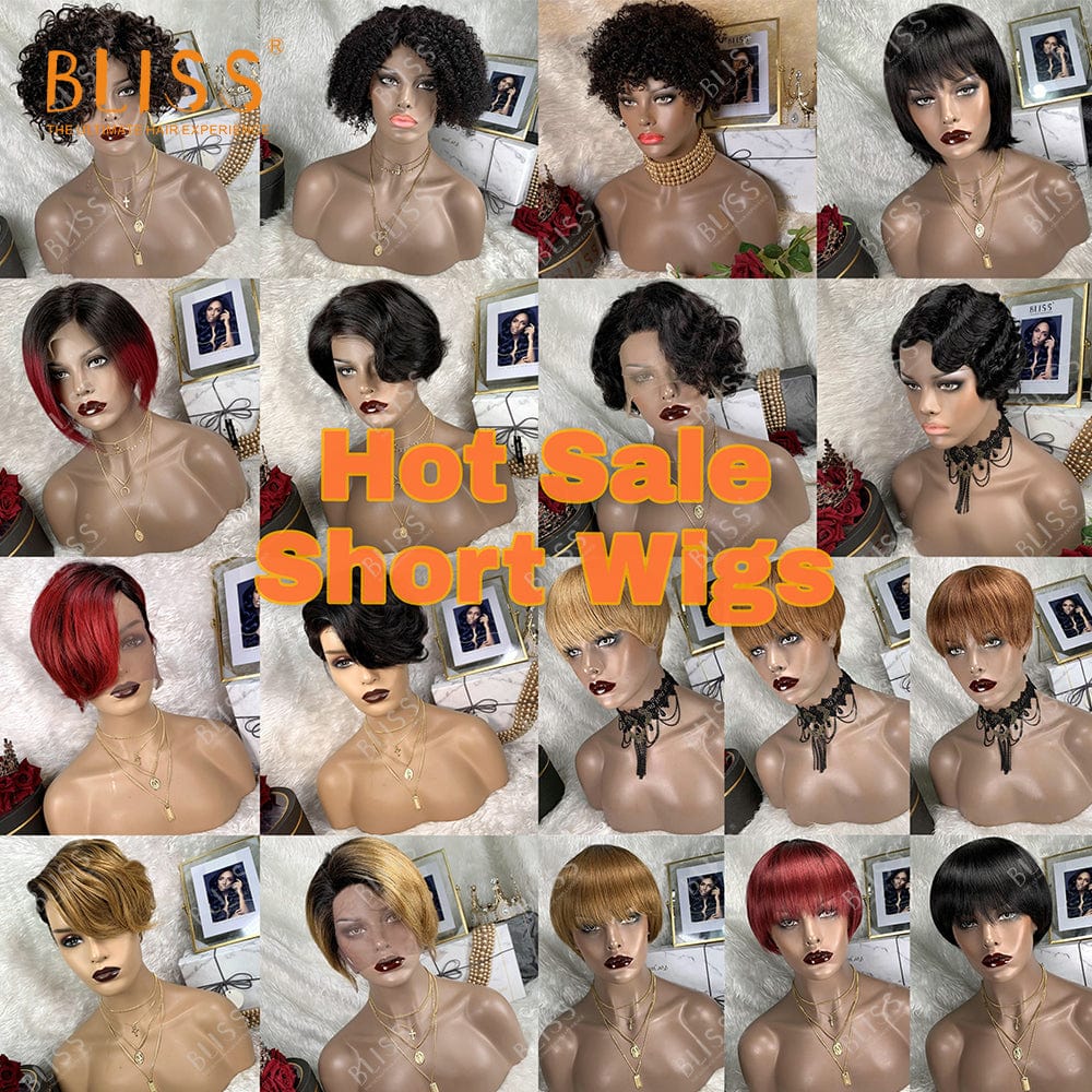 Bliss Cheap Short Pixie Wigs Short Pixie Cut Human Hair Wigs Brazilian Short Wigs