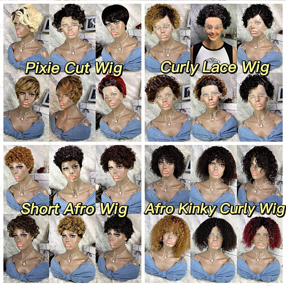 Bliss Cheap Short Pixie Wigs Short Pixie Cut Human Hair Wigs Brazilian Short Wigs