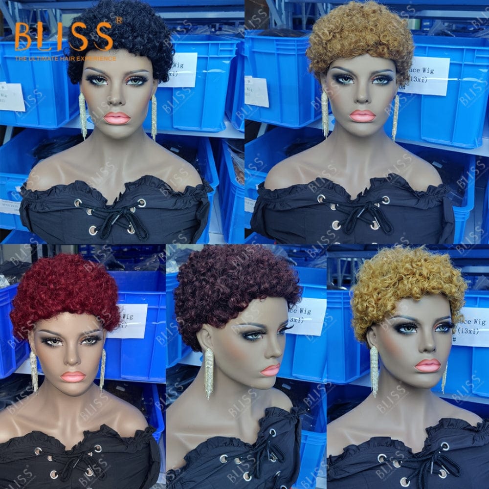Bliss Cheap Short Pixie Wigs Short Pixie Cut Human Hair Wigs Brazilian Short Wigs