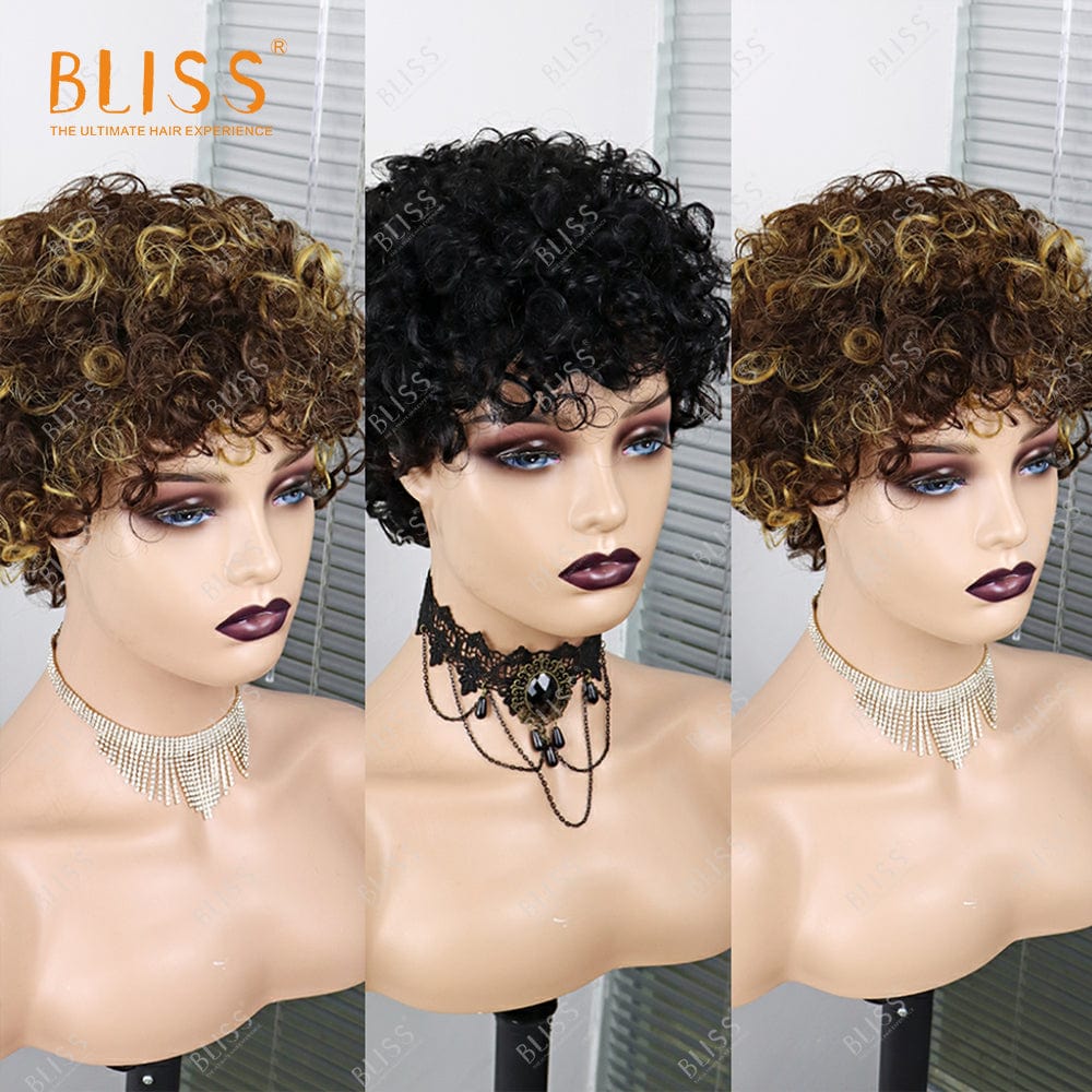 Bliss Cheap Short Pixie Wigs Short Pixie Cut Human Hair Wigs Brazilian Short Wigs