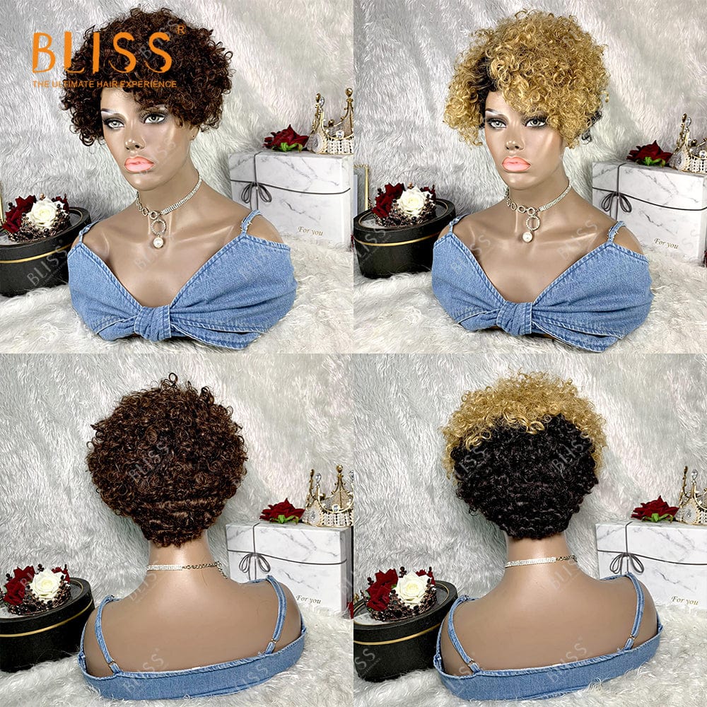 Bliss Cheap Short Pixie Wigs Short Pixie Cut Human Hair Wigs Brazilian Short Wigs