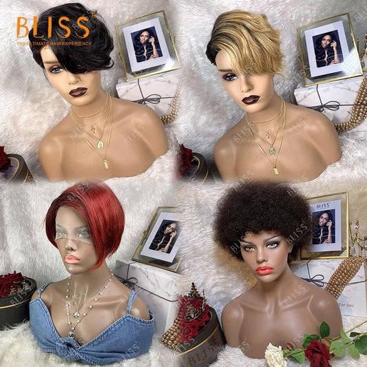Bliss Short Pixie Cut Human Hair Wigs Cheap Short Wigs For Black Women