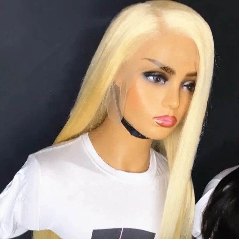 Blonde Color Wig Transparent Lace Pre Plucked Hair