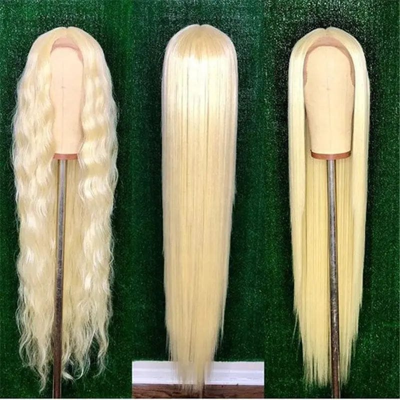 Blonde Color Wig Transparent Lace Pre Plucked Hair