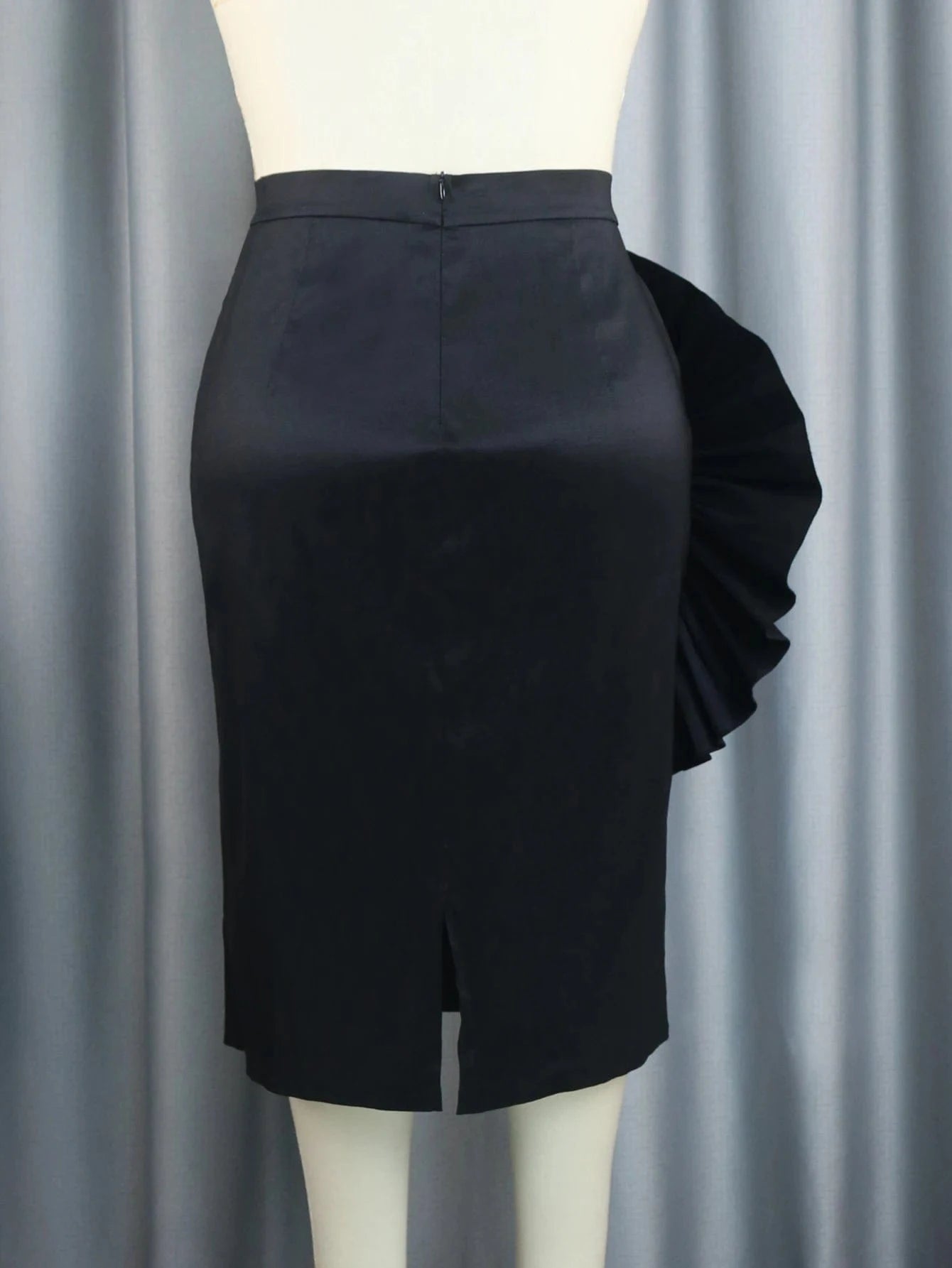 Blouse Polka Dot Skirt Black AOMEI Shiny Appliques Women 2 Pieces Sets