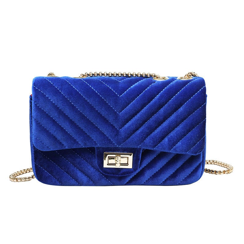 Blue 2022 Handbags Ladies Shoulder Hand Bags Designer Velvet Purses and Handbags for Women Luxury