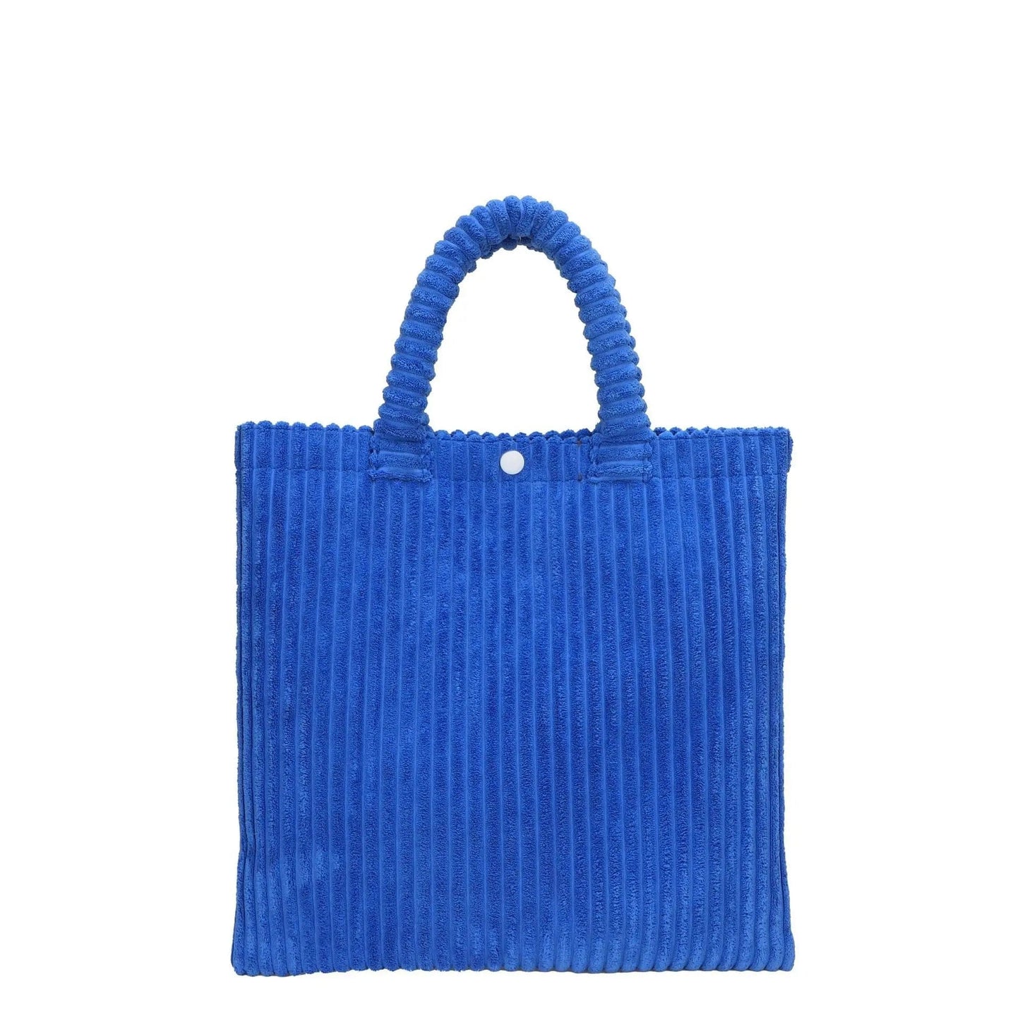 Blue BUSY GIRL LKQ1001 New Design Large Capacity Corduroy Bag Women's Shoulder Bag Texture Portable Tote Bag
