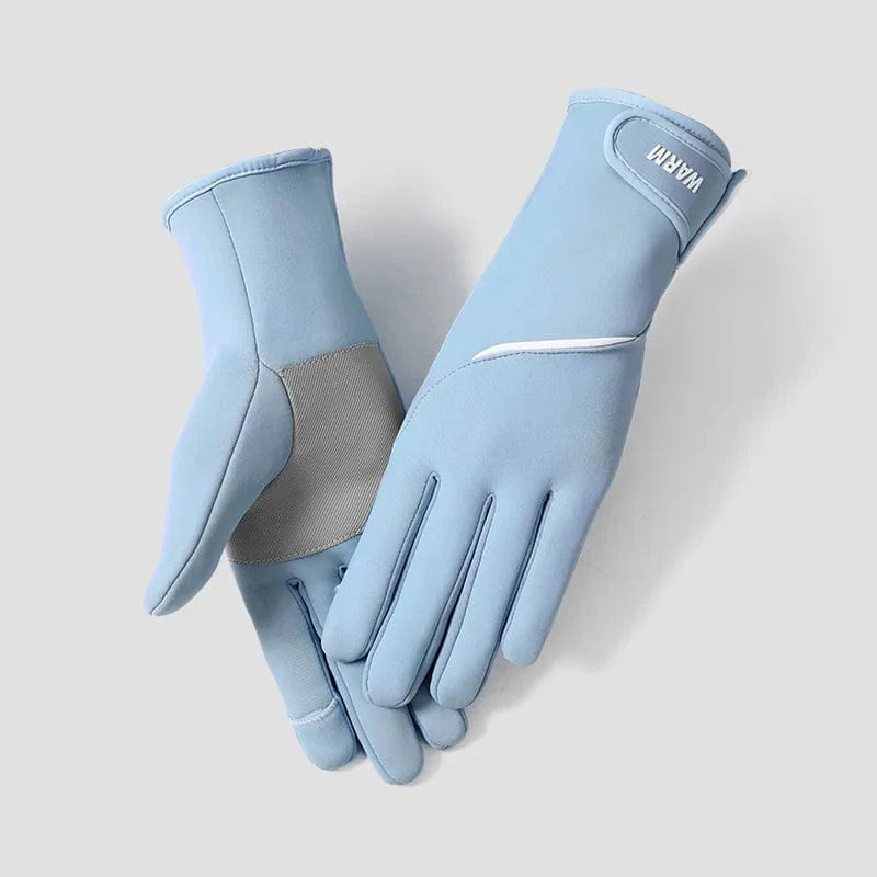 Blue Cheap anti-slip custom cycling touchscreen riding women driving warm gloves in winter