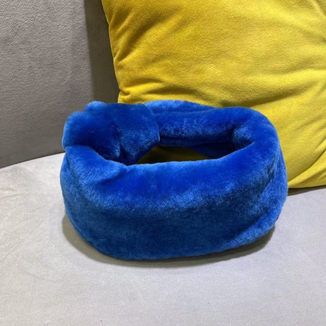 blue Fashion Ladies Real Wool women purses 2022 luxury name brand purses and ladies handbags custom with logo