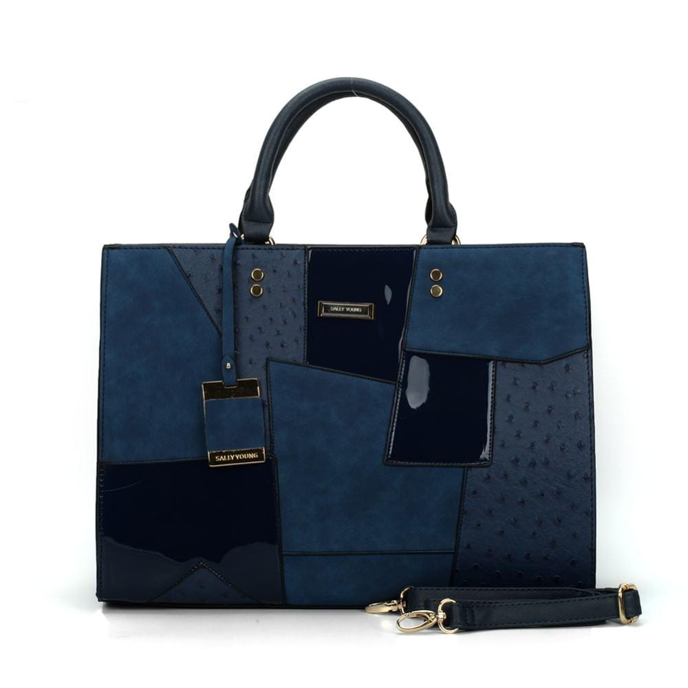 Blue HEC 2022 Fashion Designer Pu Leather Material Women Handbag Wholesale