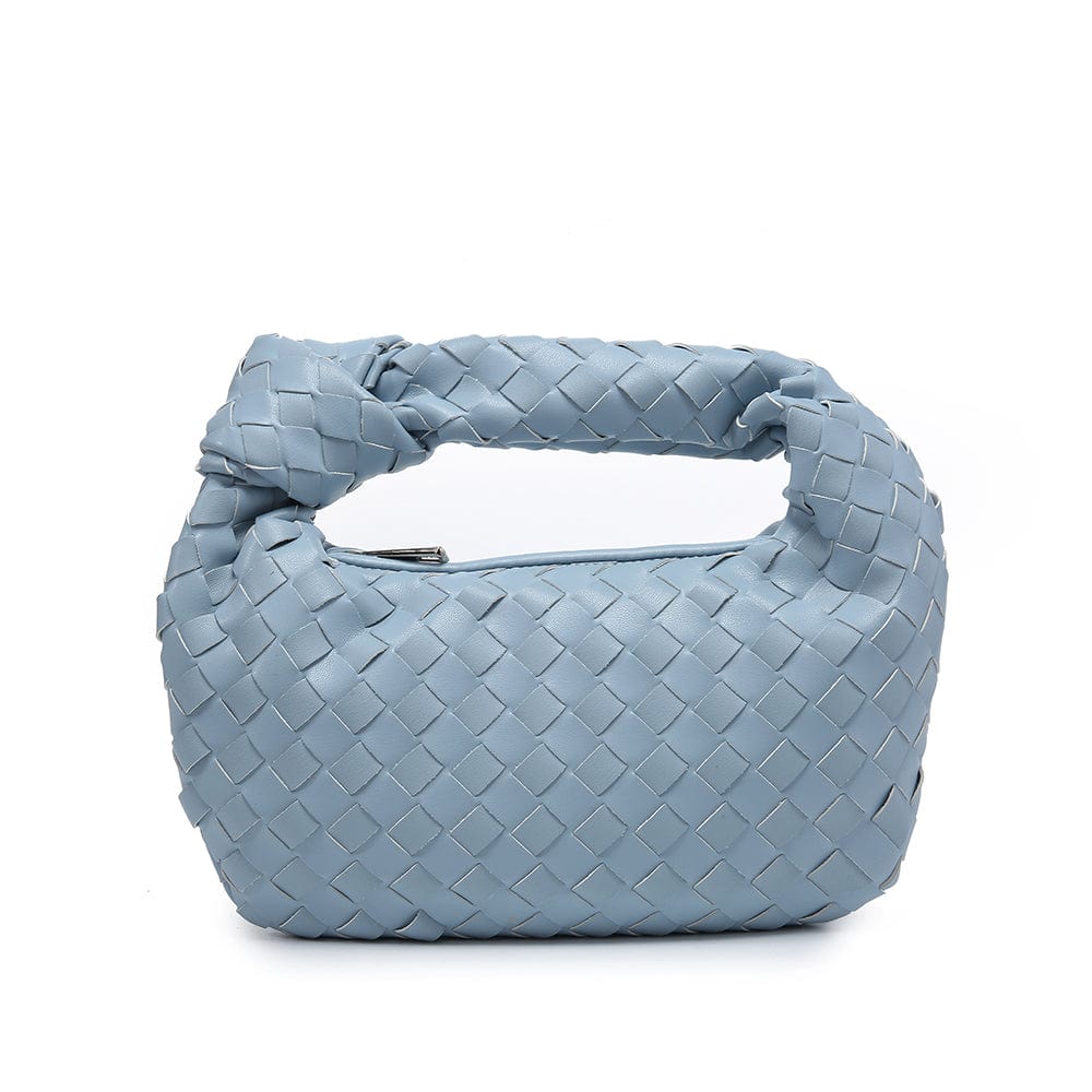 blue Latest fashion Designer pu leather woven shoulder bag women hobo bag for wholesale price