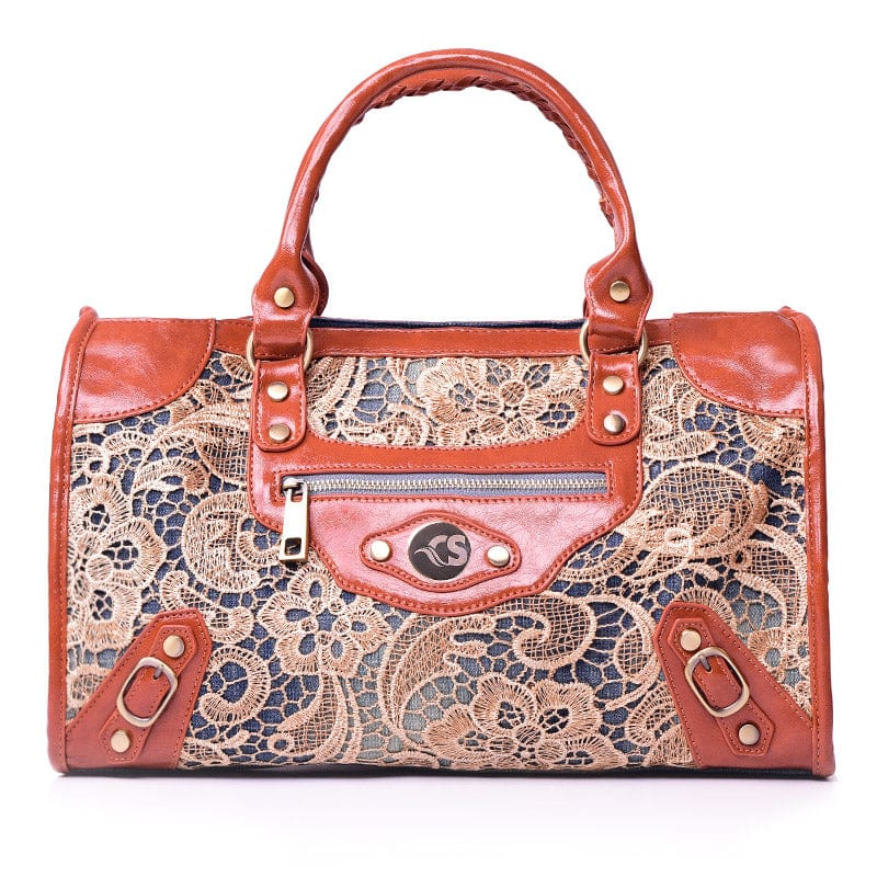 blue New Fashion Vintage Girls Lace Jeans Denim Women Bags Lady's HandBags Crossbody purse Shoulder Bag carteira bolsa feminina