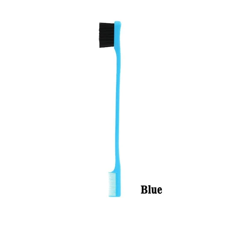 Blue Wholesale High Quality Double Sided Strong Hold Eye Eyebrow Comb Edge Control Baby Hair Brush