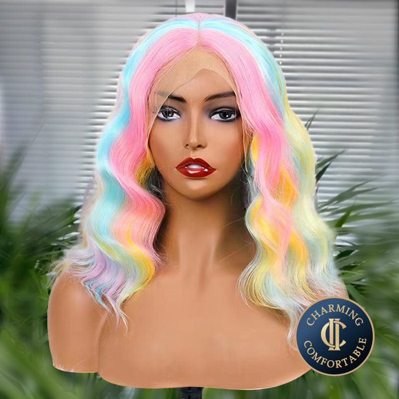 body wave braided japanese futura fiber blonde ombre synthetic human hair mix full lace wig natural hairline vendor wholesale