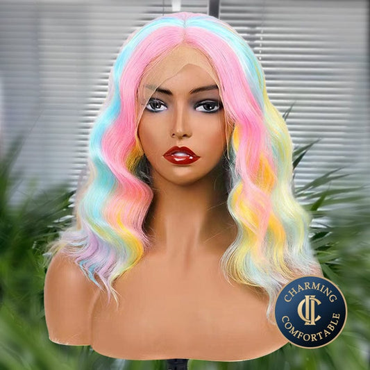 body wave braided japanese futura fiber blonde ombre synthetic human hair mix full lace wig natural hairline vendor wholesale