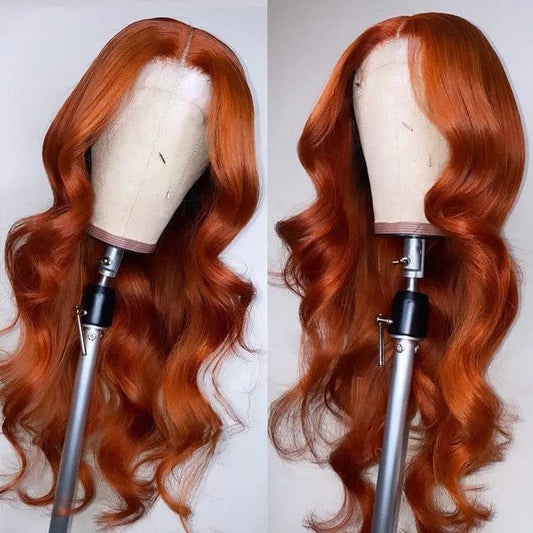 Body Wave Transparent HD Lace Ginger Color Hair