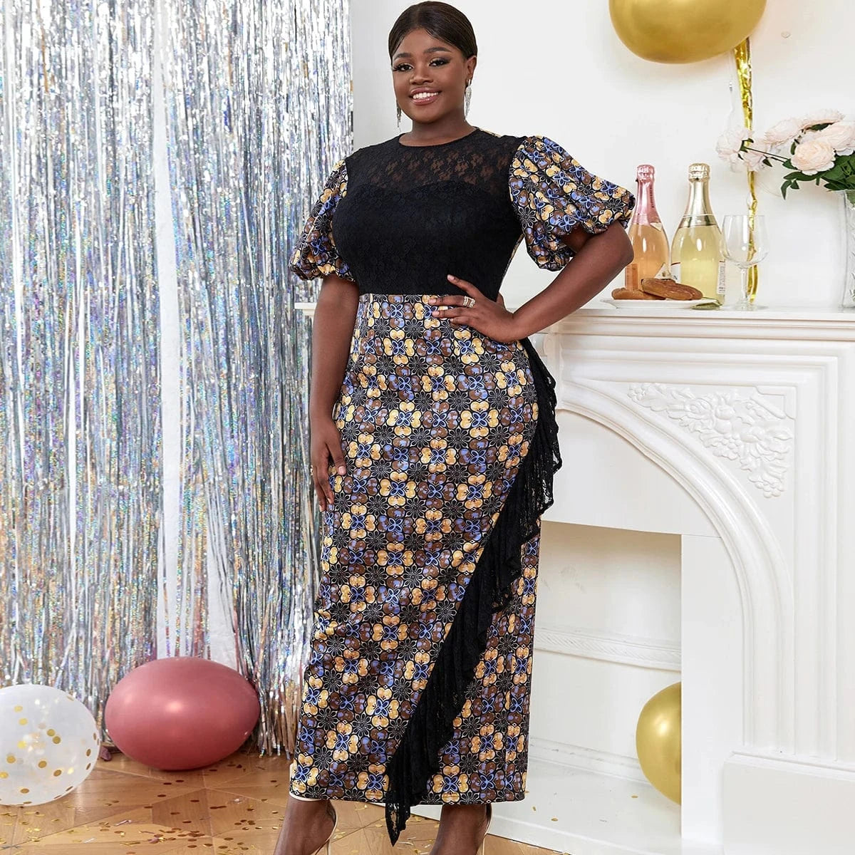 Bodycon AOMEI Manufactures African Print Evening Maxi Dress Ladies