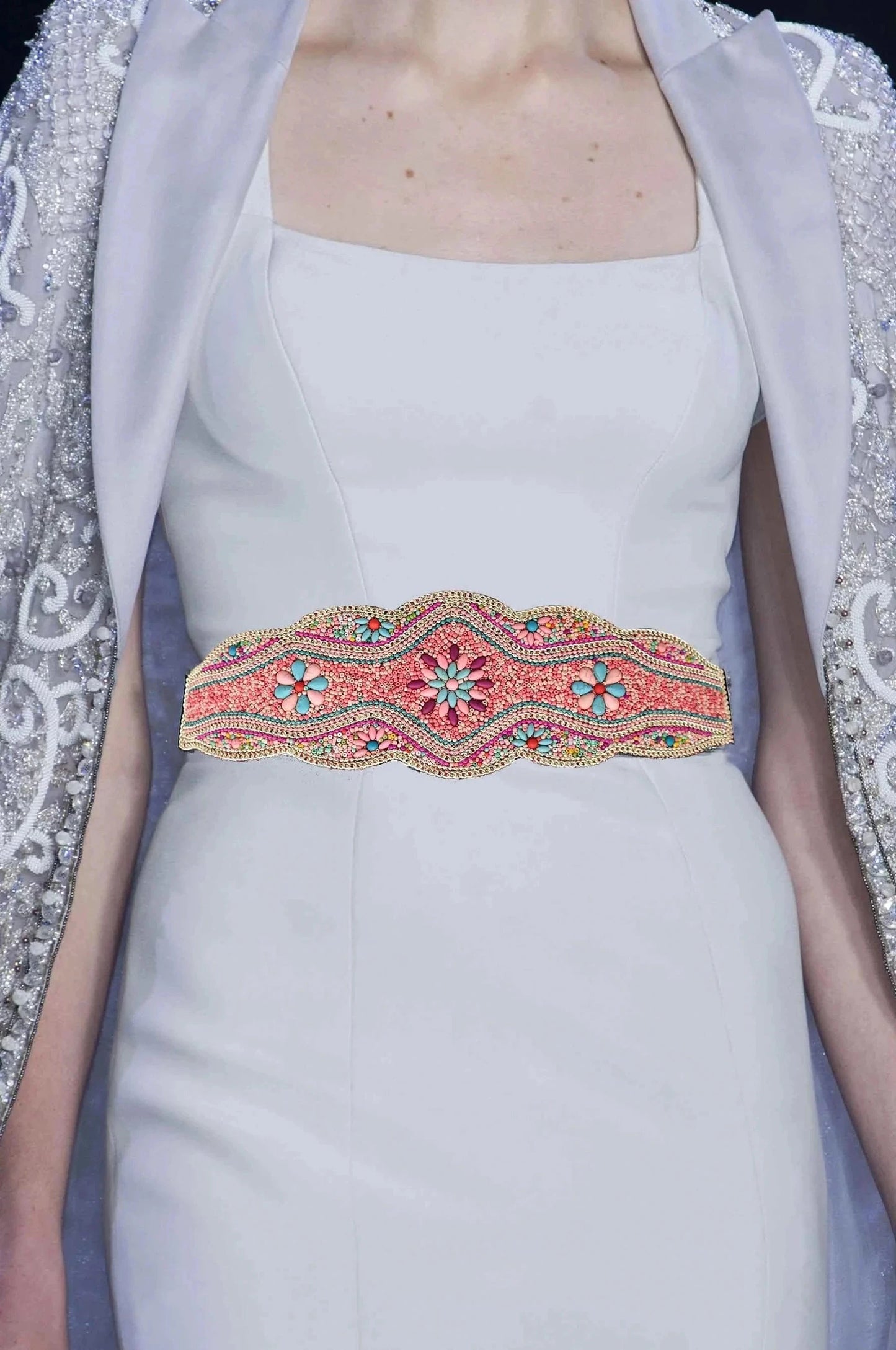 Bohemian Belt for Women Zulu Beaded Elastic Stretch Adjustable Waist Belt Retro Ethnic Belly Chain Exotic Body Jewelry