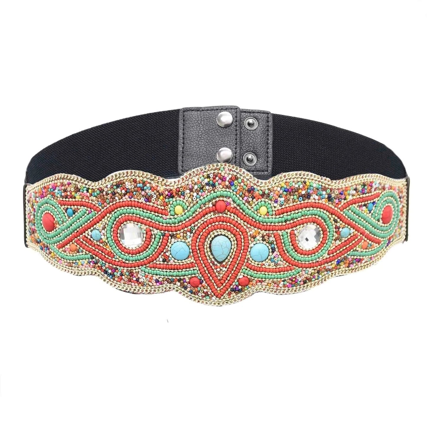 bohemian / D Handmade Bohemian Multi colors Resin Beads Statement Belly Waist Body Chain Dress Belt Waistbands Ethnic Jewelry