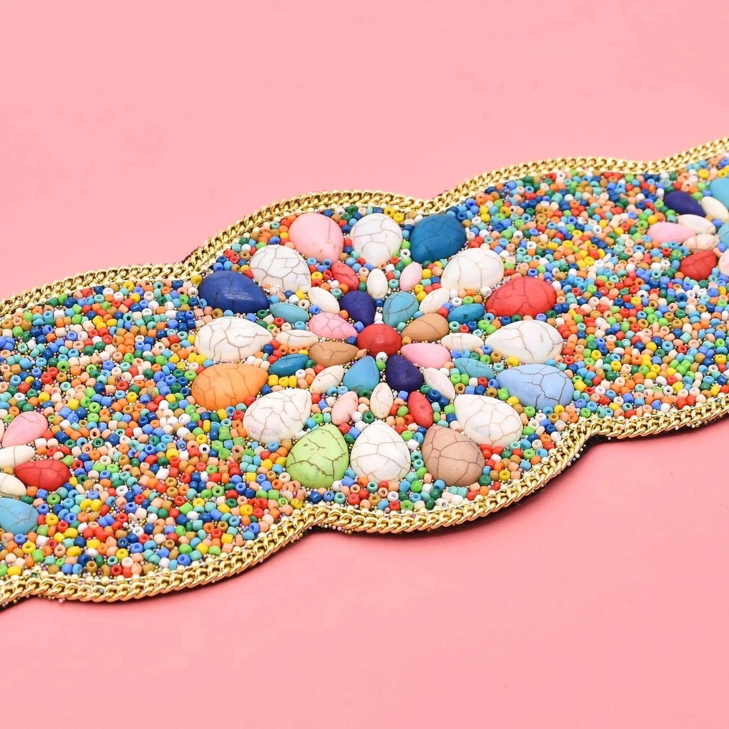 Bohemian Women Belt Zulu Beaded Elastic Stretch Adjustable Waist Belt Retro Ethnic Belly Chain Exotic Body Jewelry