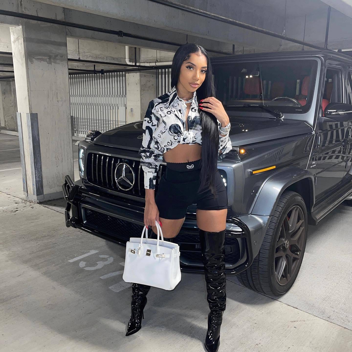 Bomblook LCST44 fashion print t shirts and shorts set sexy club outfits suit for women