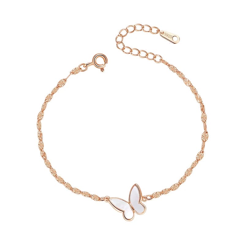 Bracelet CS047 OEM&ODM Butterfly 925 Sterling Sliver Earring Natural Stone Shell Stud Earring Solid 18k Gold Plated Earrings