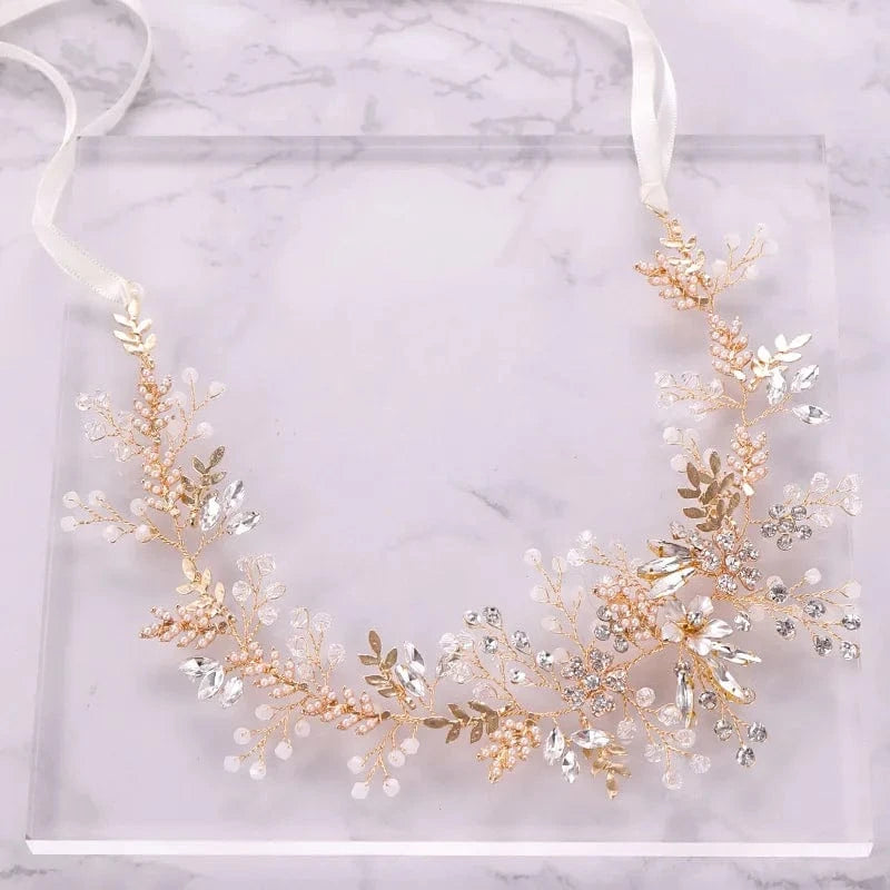 Bridal Rhinestone Gold Silver Headpiece Hair Vine-Wedding Hair Jewelry for Festival and Party- Bridal Hair Accessories for Bride