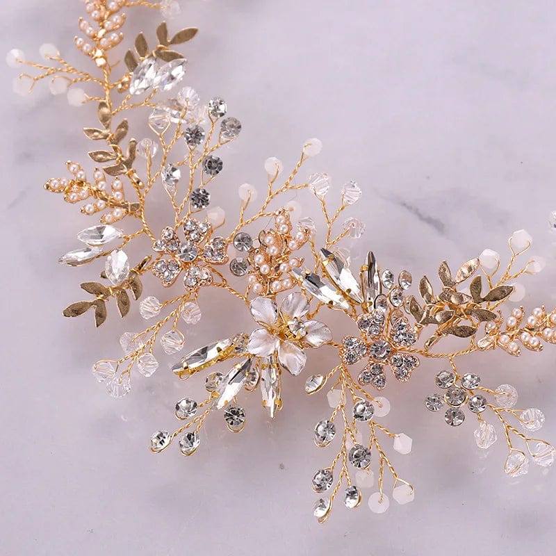 Bridal Rhinestone Gold Silver Headpiece Hair Vine-Wedding Hair Jewelry for Festival and Party- Bridal Hair Accessories for Bride