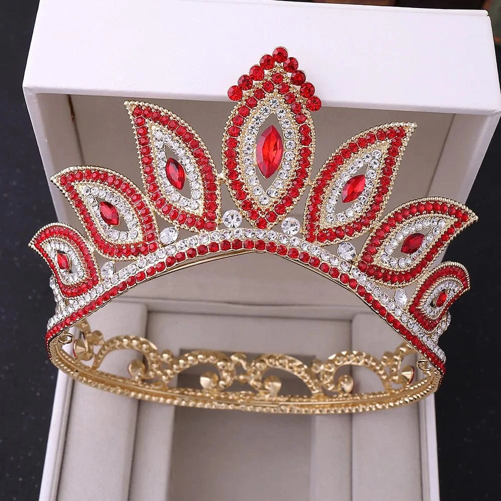 Bride Many colors Tiara Crystal Crown Rhinestone Beauty Elegant Bridal Baroque Tiara Pageant Crowns