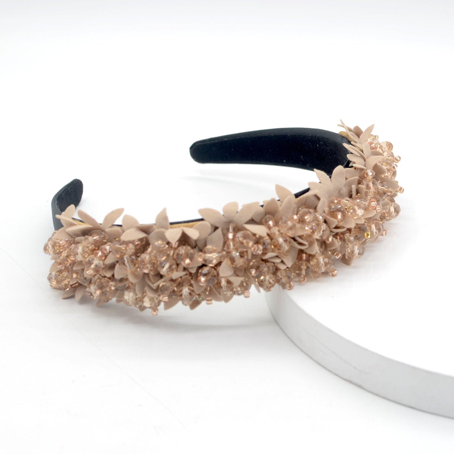 Brown 2022 hairband crystal Luxury Handmade Beaded hairband Braided hairband crystal women