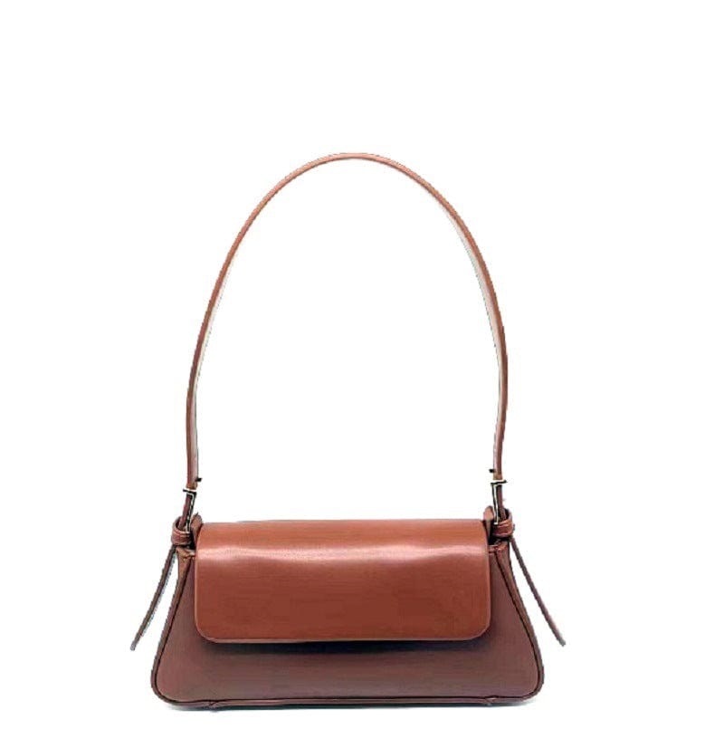 Brown 2023 Brand Designer Inclined Shoulder Bags Underarm Purse Shiny Patent Leather Bags Women Handbags