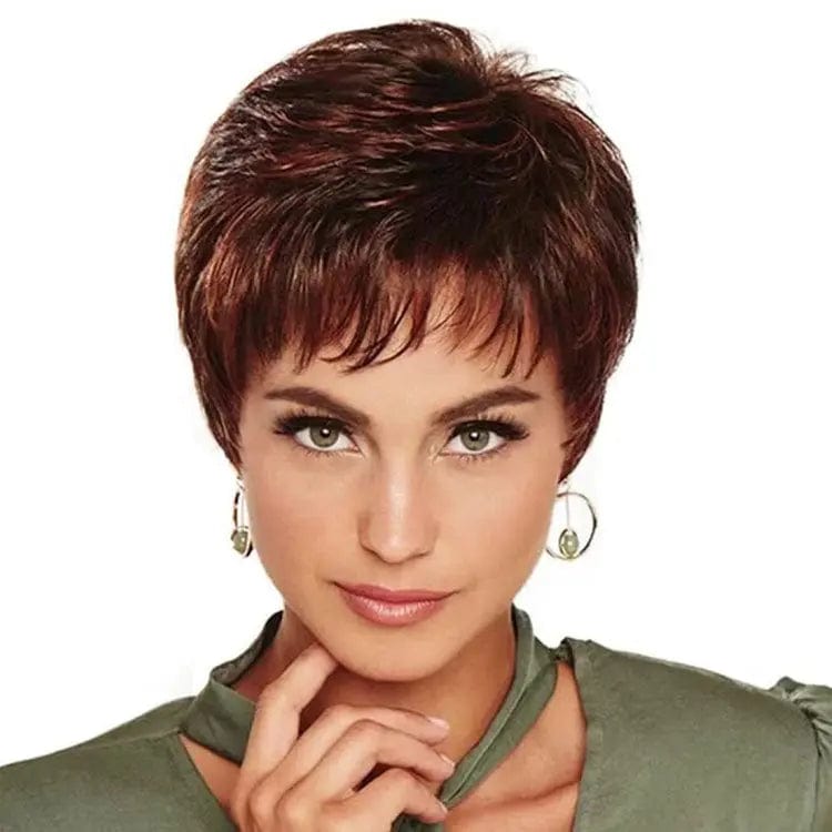 Brown Brown Color Women Synthetic Wigs