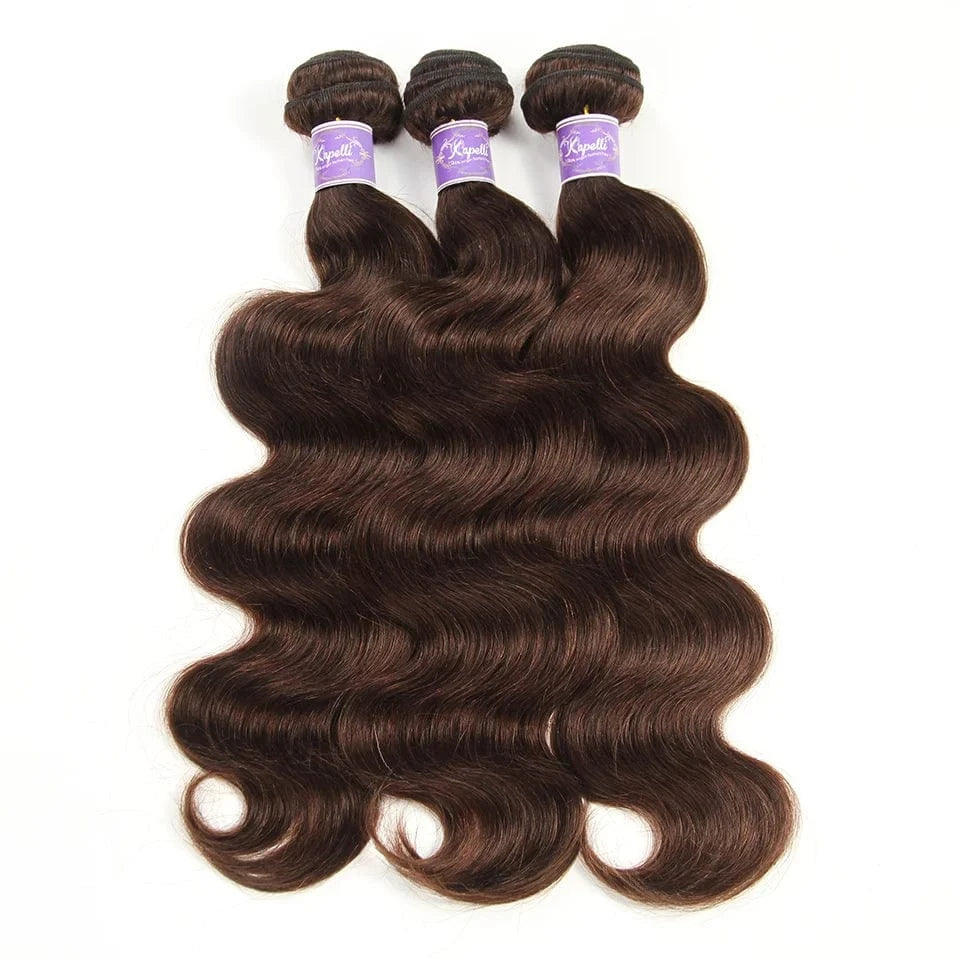 Brown color Brazilian Human Hair Weaving , original brazilian human hair Brown color Hair Bundles