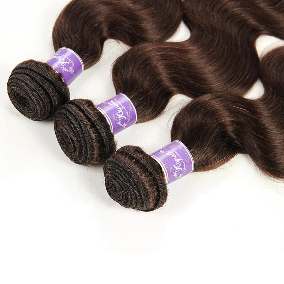 Brown color Brazilian Human Hair Weaving , original brazilian human hair Brown color Hair Bundles