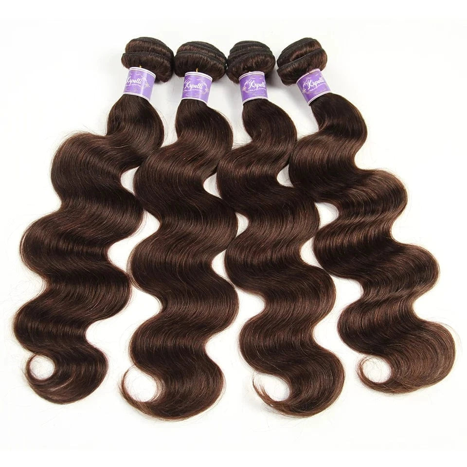 Brown color Brazilian Human Hair Weaving , original brazilian human hair Brown color Hair Bundles