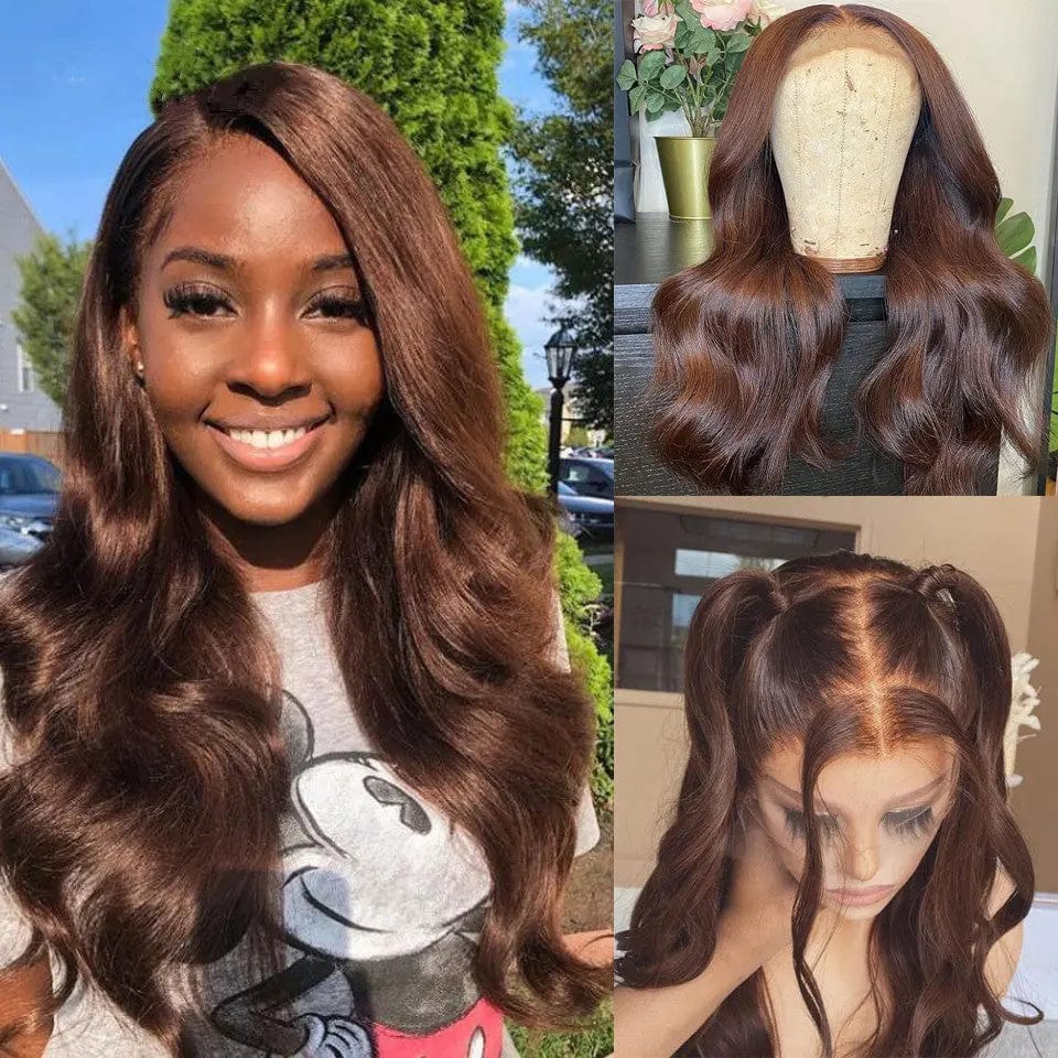 Brown Colored HD Full Lace Human Hair Wig