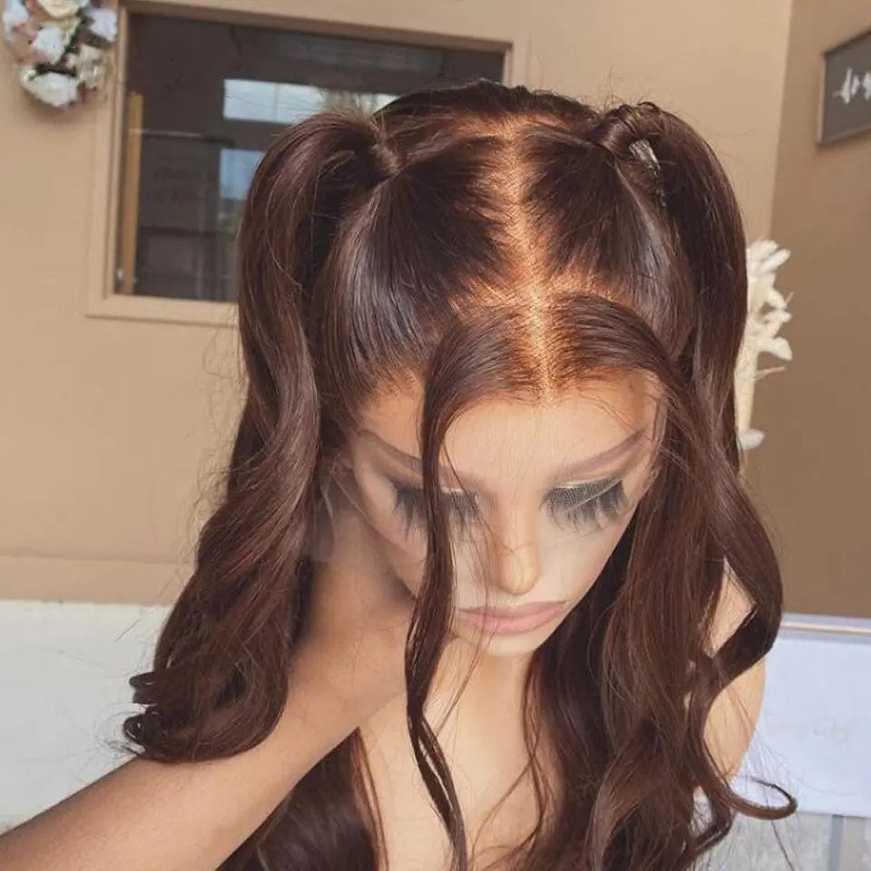 Brown Colored HD Full Lace Human Hair Wig
