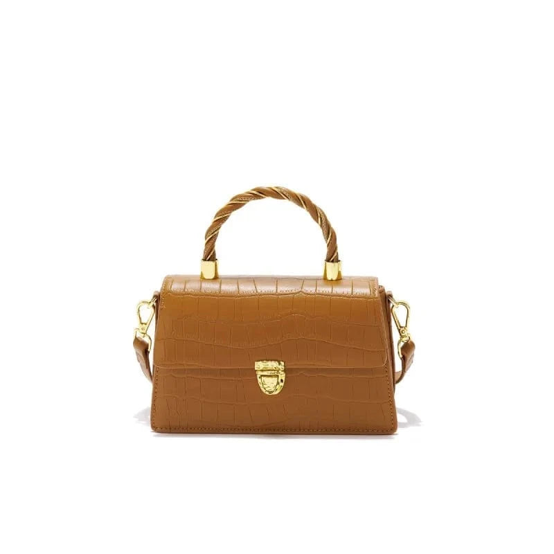 brown Wholesale new brown handbags for women pu leather crossbody bag custom luxury fancy latest handbags