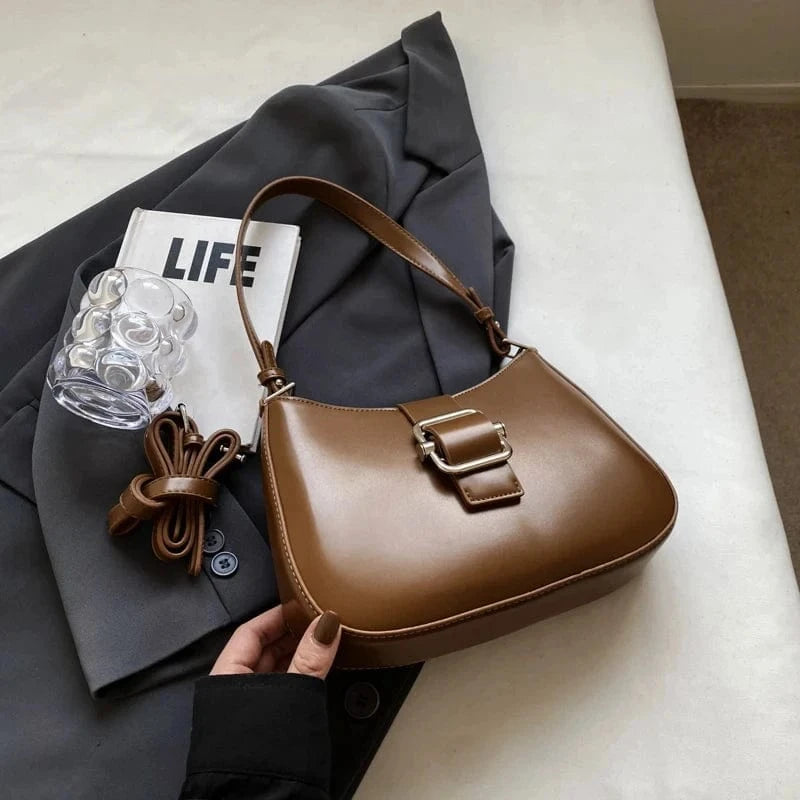 Brown Wholesale Trendy Fashion Crossbody Purses and Handbags 2024 Custom PU Leather Women Shoulder Bag