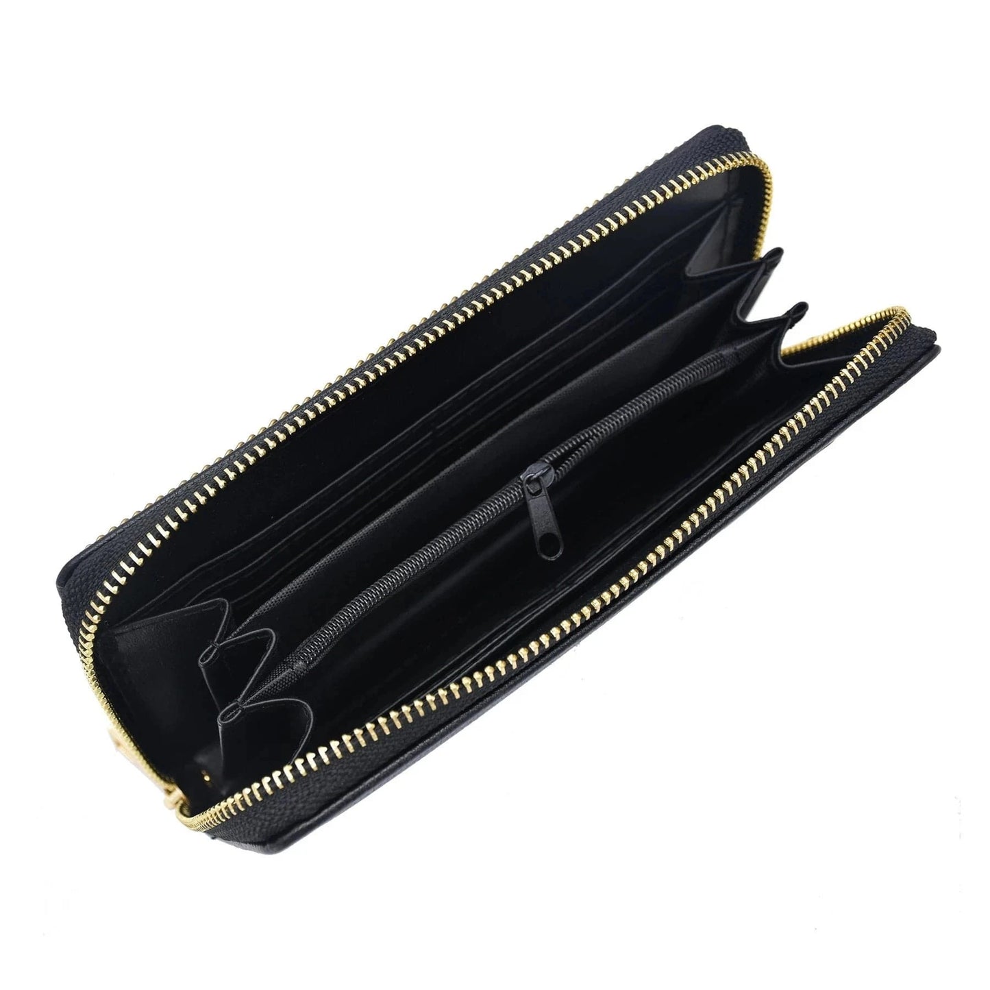 brown Women Fashion Leather Clutch Handbags Zipper Blocking Wallet Purse With Beads Turquoise Stone For Women Girls