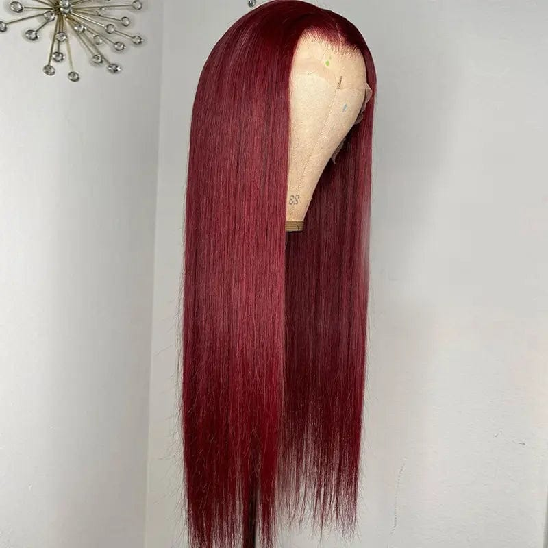 Burgundy Red Color Body Wave Cuticle Hair