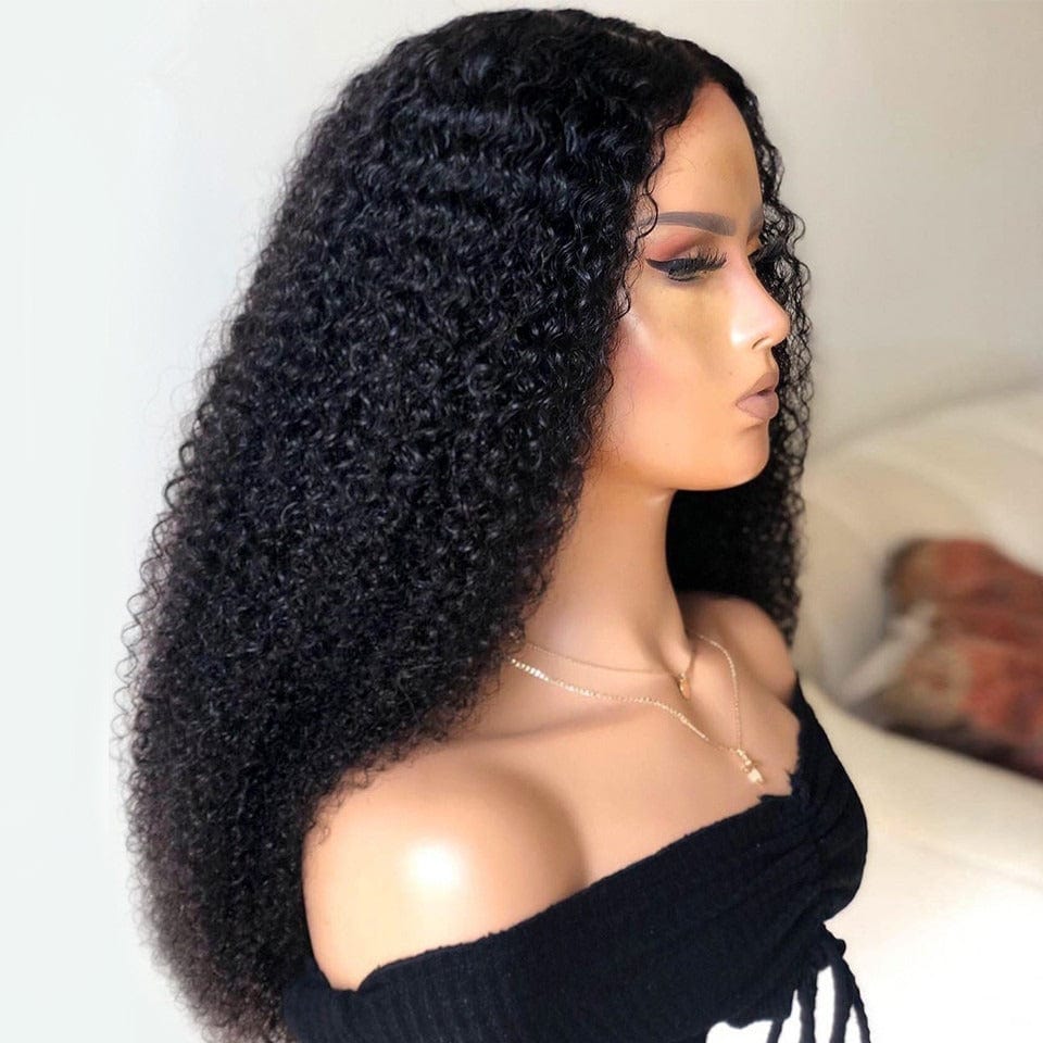 Burmese Raw Virgin Hair Jerry Curly Lace Front Wig Human Hair Deep Part Jerry Curl Weave Short Wig Kinky Curly Wig Lace Front